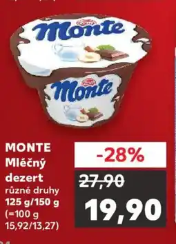 Kaufland MONTE Mléčný dezert nabídka