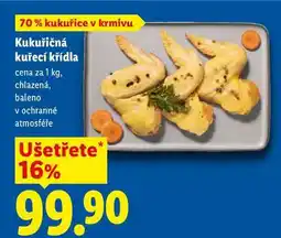 Lidl Kukuřičná kuřecí křídla, cena za nabídka