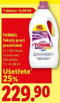Lidl FORMIL Tekutý prací prostředek, 5 l/100 dávek nabídka