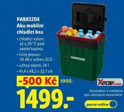 Lidl PARKSIDE Aku mobilní chladicí box nabídka