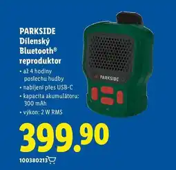 Lidl PARKSIDE Dílenský Bluetooth reproduktor nabídka