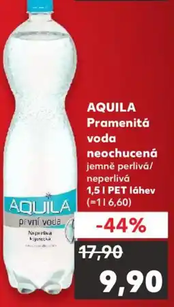 Kaufland AQUILA Pramenitá voda neochucená nabídka