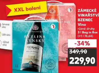 Kaufland ZÁMECKÉ VINAŘSTVÍ BZENEC Vino nabídka