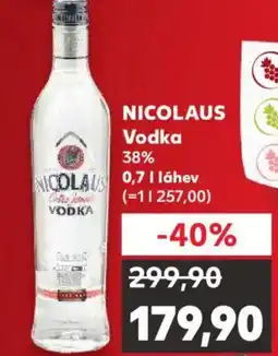 Kaufland NICOLAUS Vodka 38% nabídka