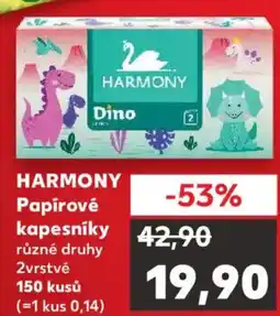 Kaufland HARMONY Papírové kapesníky nabídka
