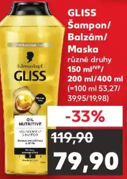 Kaufland GLISS Šampon/ Balzám/ Maska nabídka
