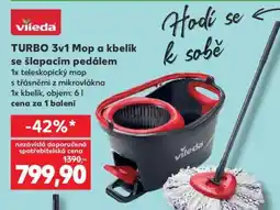 Kaufland Vileda Turbo 3v1 Mop a kbelík se šlapacím pedálem nabídka