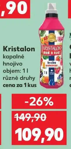 Kaufland Kristalon kapalné hnojivo nabídka