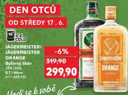 Kaufland JÄGERMEISTER/ JÄGERMEISTER ORANGE Bylinný likér nabídka