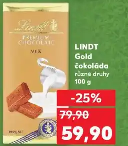 Kaufland LINDT Gold čokoláda nabídka