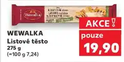 Kaufland WEWALKA Listové těsto nabídka