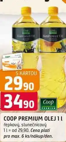 COOP PREMIUM OLEJ 1l řepkový, slunečnicový