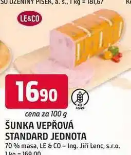 Trefa ŠUNKA VEPŘOVÁ STANDARD JEDNOTA 70% masa nabídka