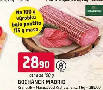 Trefa BOCHÁNEK MADRID nabídka