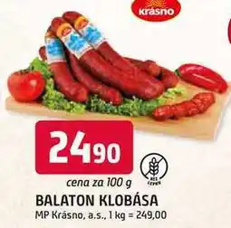 Trefa BALATON KLOBÁSA nabídka