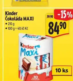 Albert Kinder Čokoláda MAXI • nabídka