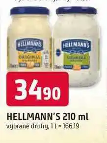 Trefa Hellmann's majonéza, tatarská omáčka 210ml, vybrané druhy nabídka