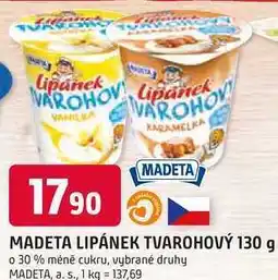 Trefa MADETA LIPÁNEK TVAROHOVÝ 130 g o 30 % méně cukru nabídka