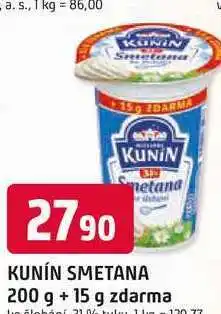 Trefa KUNÍN SMETANA 200 g + 15 g zdarma nabídka