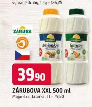 Trefa ZÁRUBOVA XXL 500 ml Majonéza, Tatarka nabídka