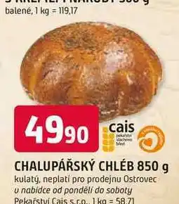 Trefa CHALUPÁŘSKÝ CHLÉB nabídka