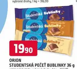Trefa ORION STUDENTSKÁ PEČEŤ BUBLINKY nabídka