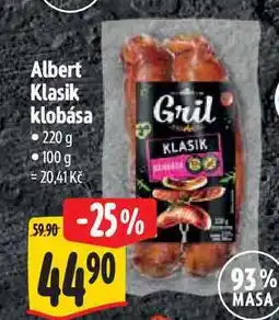 Albert Albert Klasik klobása nabídka