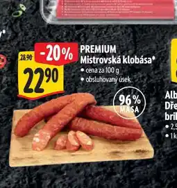 Albert PREMIUM Mistrovská klobása nabídka