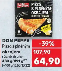 Kaufland DON PEPPE Pizza s plněným okrajem nabídka