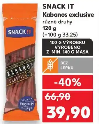 Kaufland SNACK IT Kabanos exclusive nabídka