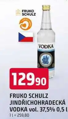 Trefa FRUKO SCHULZ JINDŘICHOHRADECKÁ VODKA vol. 37,5% nabídka