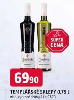 Trefa TEMPLÁŘSKÉ SKLEPY 0,75l vybrané druhy nabídka
