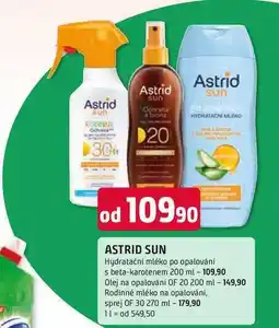 Trefa ASTRID SUN Hydratační mléko po opalování s beta-karotenem nabídka