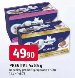 Trefa PREVITAL 4x 85 g konzervy pro kočky nabídka