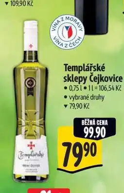 Albert Templářské sklepy Čejkovice nabídka