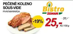 ZEMAN PEČENÉ KOLENO SOUS-VIDE PIVNÍ MARINÁDA nabídka