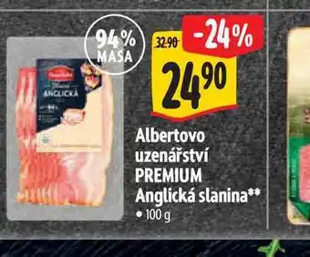 Albert Albertovo uzenářství PREMIUM Anglická slanina nabídka