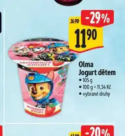 Albert Olma Jogurt dětem nabídka