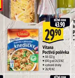 Albert Vitana Poctivá polévka nabídka