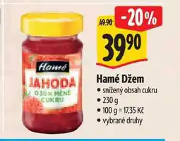 Albert Hamé Džem snížený obsah cukru nabídka