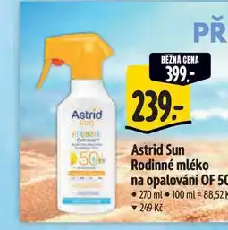 Albert Astrid Sun Rodinné mléko na opalování OF 50 nabídka