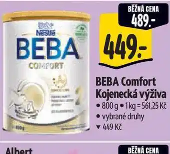 Albert BEBA Comfort Kojenecká výživa nabídka
