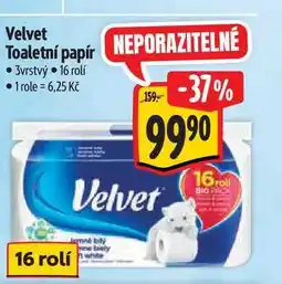 Albert Velvet Toaletní papír 3vrstvý 16 rolí nabídka