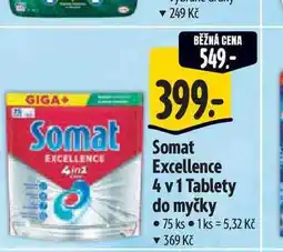 Albert Somat Excellence 4 v 1 Tablety do myčky 75 ks nabídka