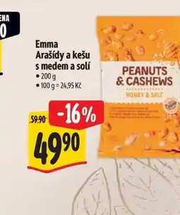 Albert Emma Arašídy a kešu s medem a solí nabídka