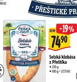 Albert Selská klobása z Přeštíka nabídka