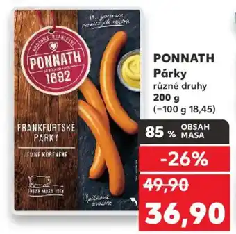 Kaufland PONNATH Párky nabídka