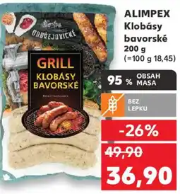 Kaufland ALIMPEX Klobásy bavorské nabídka