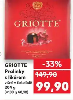 Kaufland GRIOTTE Pralinky s likérem nabídka