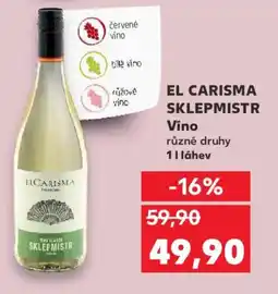 Kaufland EL CARISMA SKLEPMISTR Víno nabídka